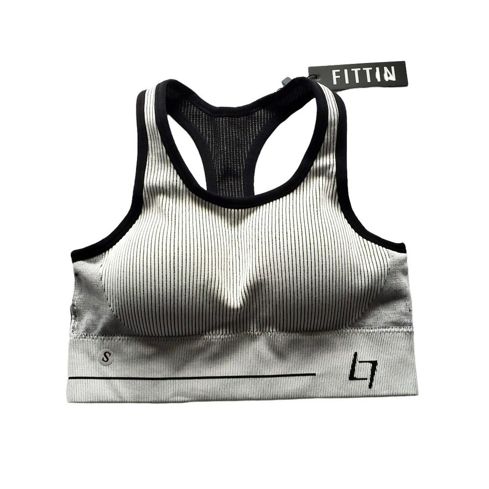 FITTIN Women's Sport Essentials Stripe Racerback Yoga Sports Bra Small‎ NWOT - Picture 5 of 12